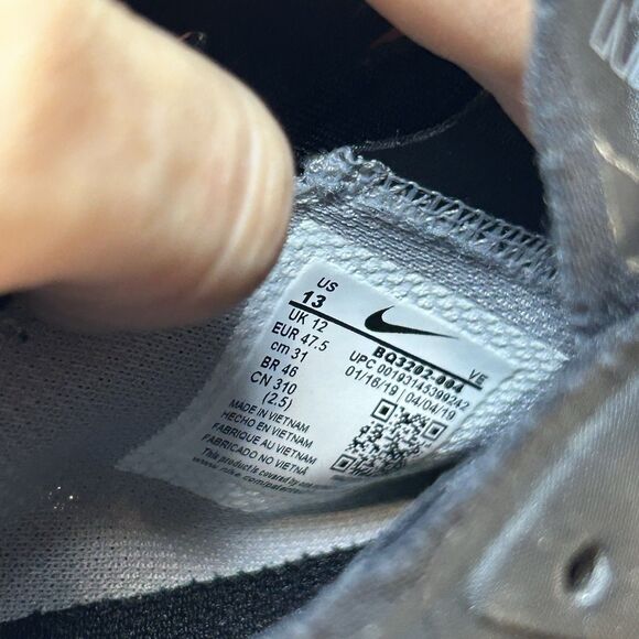 Nike BQ3202-004 Zoom Gravity Black Lace Up Running Sneaker Shoes Men's Sz 13 - Picture 8 of 8